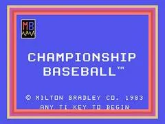 Background - Championship Baseball - TI-99  - Retrocharting