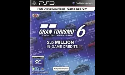 Gran Turismo 6 2.5 Million In-Game Credits