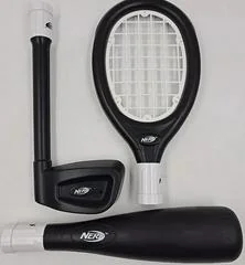 Background - Nerf Tennis Racket, Golf Club, & Baseball Bat - Wii - Retrocharting