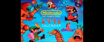 Nintendo The Power Game 1991 Calendar