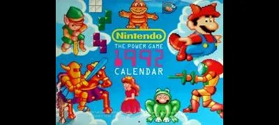 Nintendo The Power Game 1992 Calendar