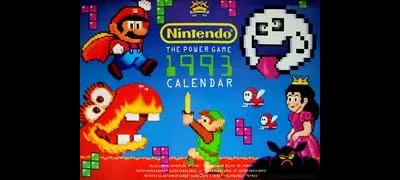 Nintendo The Power Game 1993 Calendar